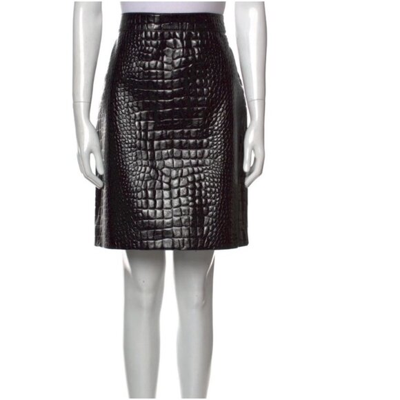 Gucci Black Leather Skirt - Picture 7 of 16